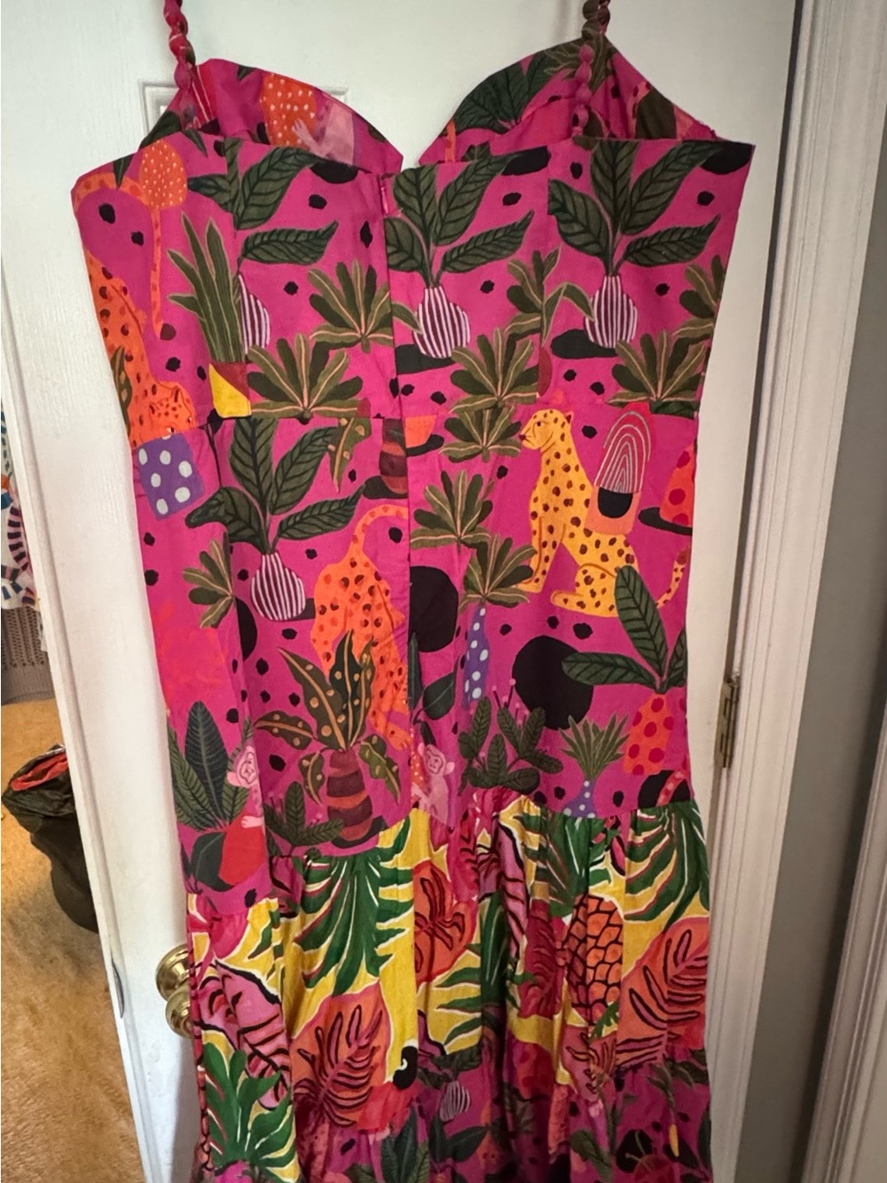 FARM Rio Hot Pink Pops Leopard Maxi Dress - Picture 7 of 8